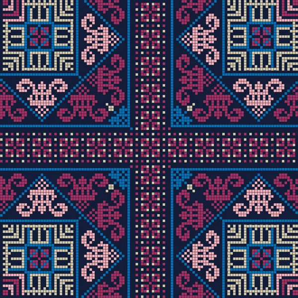 Palestinian embroidery pattern 261 — 스톡 벡터