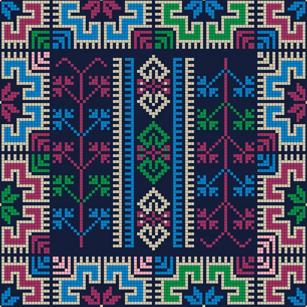 Palestinian embroidery pattern 264 — 스톡 벡터