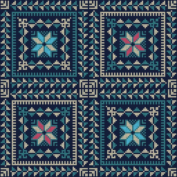 パレスチナ刺繍パターン269 — ストックベクタ