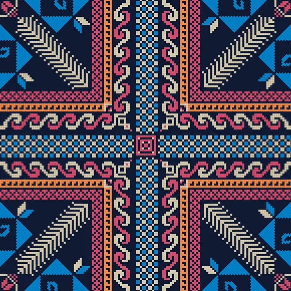 Palestinian embroidery pattern 271 — 스톡 벡터