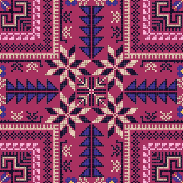 Palestinian embroidery pattern 285 — 스톡 벡터