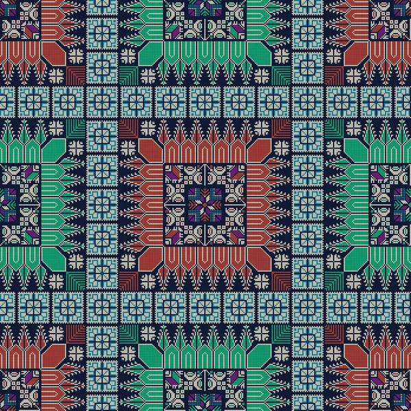 Palestinian embroidery pattern 288 — 스톡 벡터
