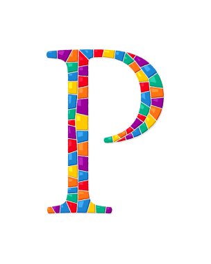 P harfi vektör mozaiği