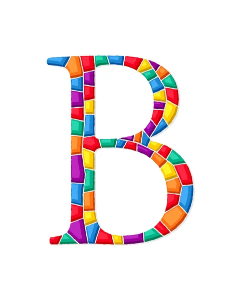 B harfi vektör mozaiği — Stok Vektör