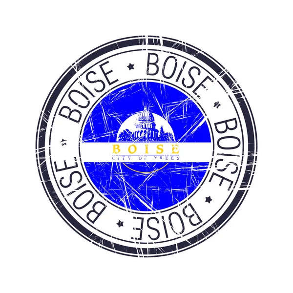 Cité de Boise, Idaho timbre vectoriel — Image vectorielle