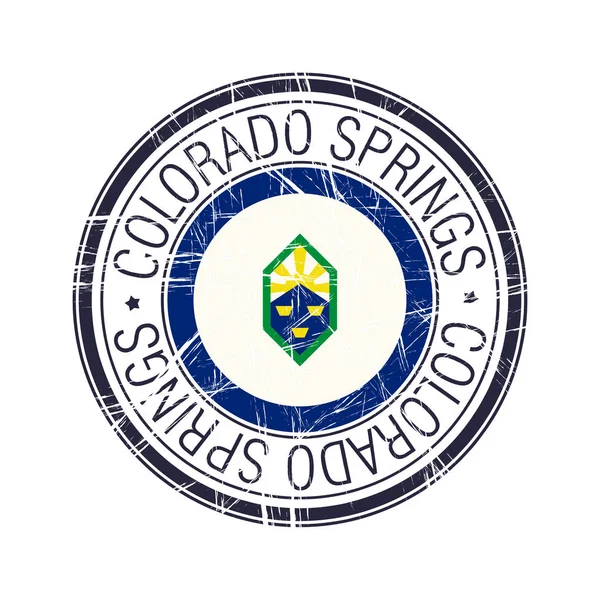 City of Colorado Springs, Colorado vector stamp — 스톡 벡터