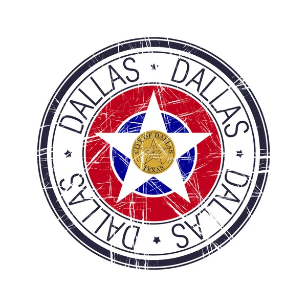 Ciudad de Dallas, Texas sello vectorial — Vector de stock