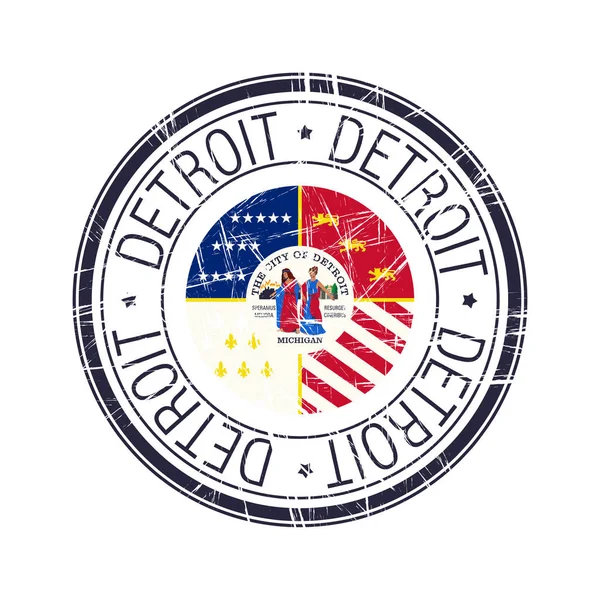 City of Detroit, Michigan vector stamp — стоковий вектор