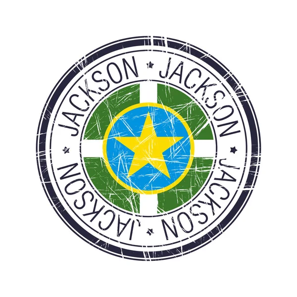 Ciudad de Jackson, Mississippi sello vectorial — Vector de stock