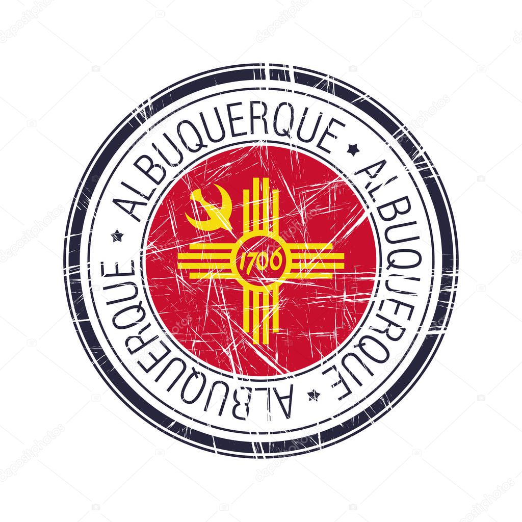 City of Albuquerque,New Mexico vector stamp