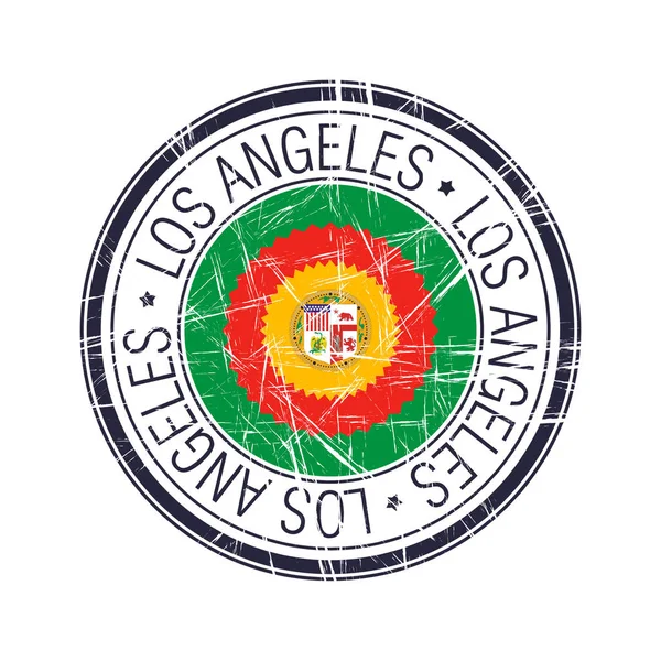 Timbre vectoriel de la ville de Los Angeles, Californie — Image vectorielle