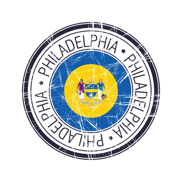 Cité de Philadelphie, Pennsylvanie timbre vectoriel — Image vectorielle