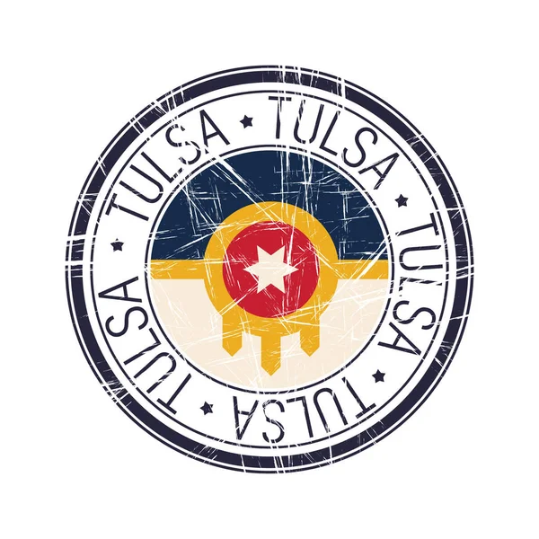 Місто Талса, Оклахома векторна марка — стоковий вектор