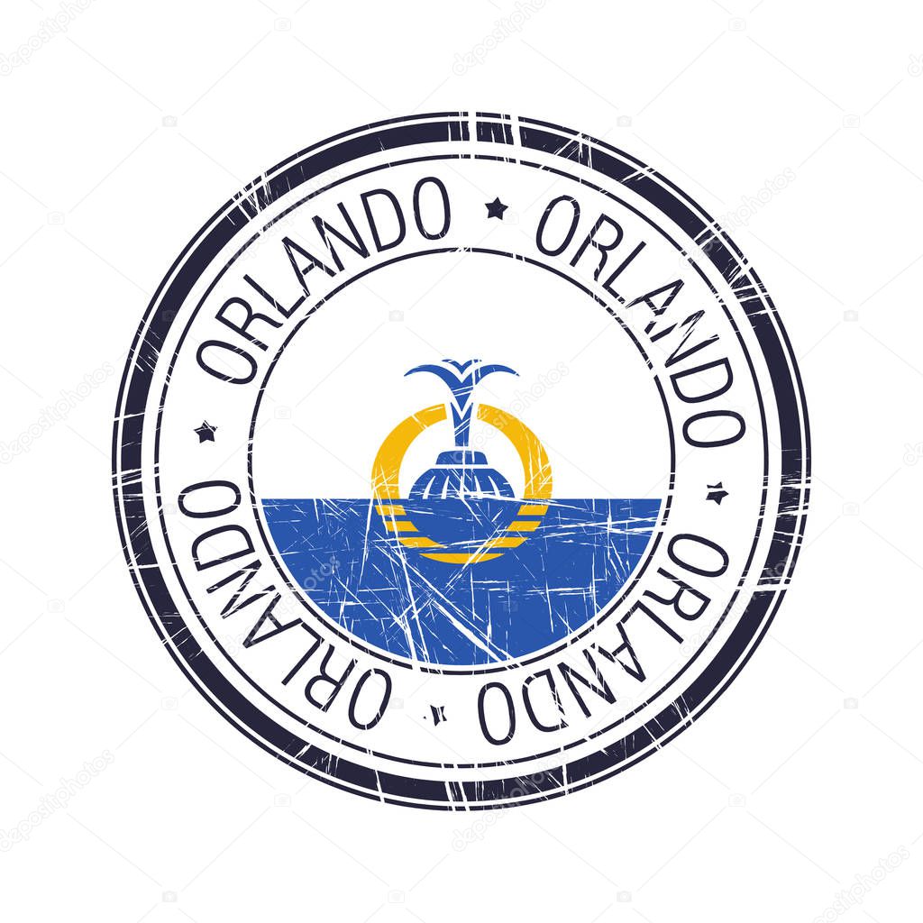 City of Orlando, Florida vector stamp