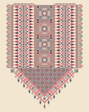 Filistin geleneksel nakış motifi ile Vektör Tatreez desen tasarımı