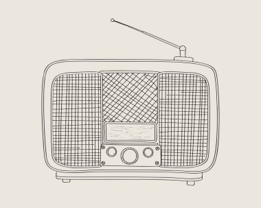 Klasik radyo vektör çizimi