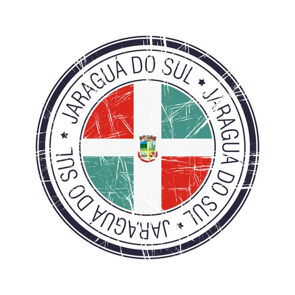 Ville Jaragua Sul Brésil Timbre Caoutchouc Postal Objet Vectoriel Sur — Image vectorielle