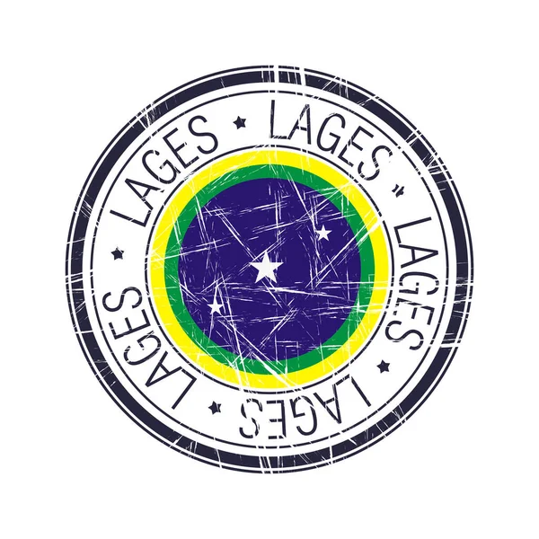 ブラジルのラゲッジ市白い背景にゴム製の切手 ベクターオブジェクト — ストックベクタ