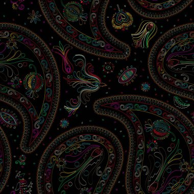 Renklerde vektör desensiz desen