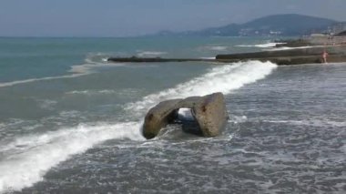 Soçi 'deki Karadeniz kıyısında, Krasnodar toprağı, Rusya.