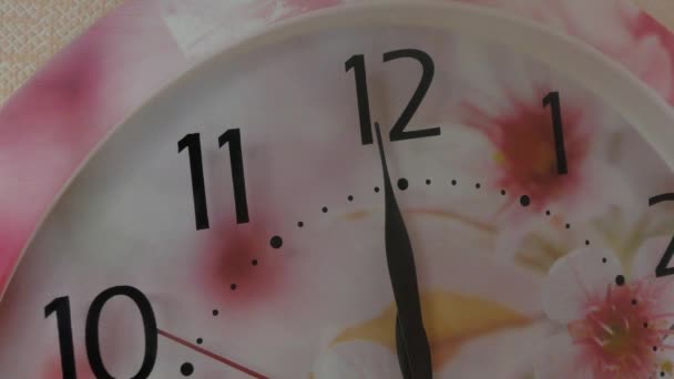 钟表显示12点钟方向 — 图库视频影像