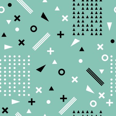 Dikişsiz etnik desen. Aztek soyut geometrik sanat baskı. Tri