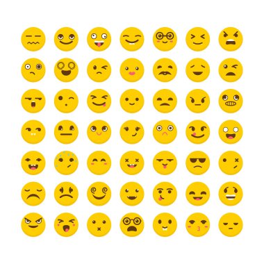 İfadeler kümesi. Büyük koleksiyon farklı ifadeleri ile. FLA