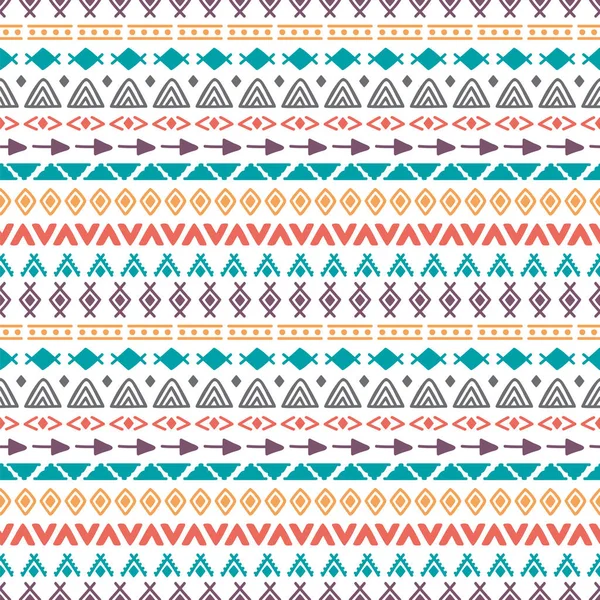 Doodle elemanları ile kabile seamless modeli. El etnik köken çekilmiş. Geometrik sanat baskı