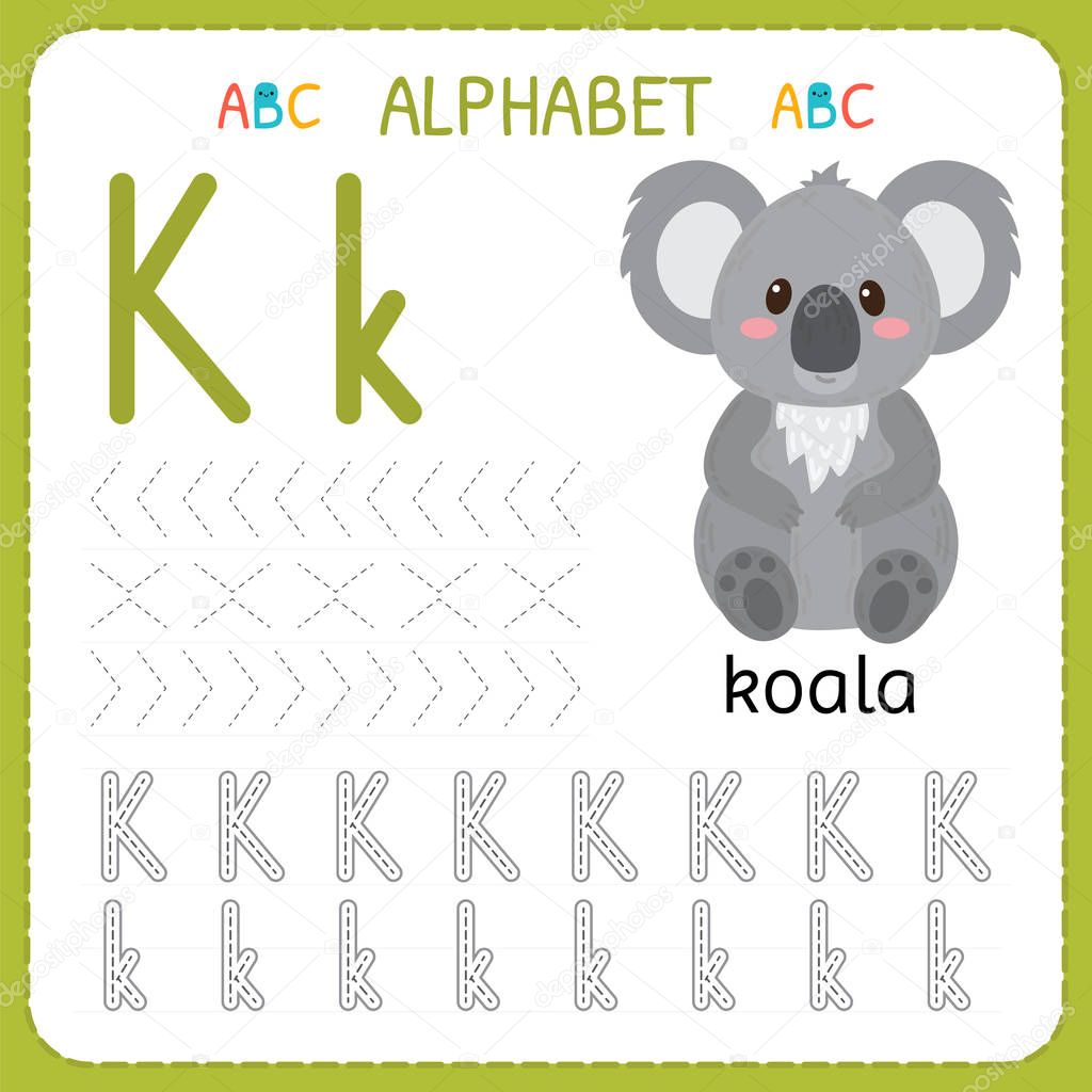 alphabet tracing worksheet for preschool and kindergarten