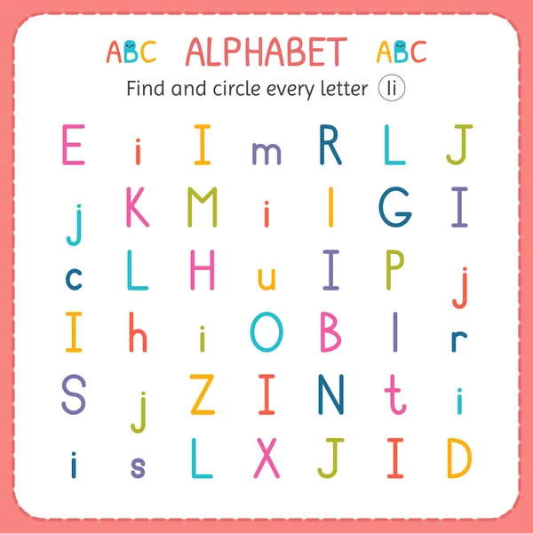 Letter h worksheet for preschool | Find and circle every letter H