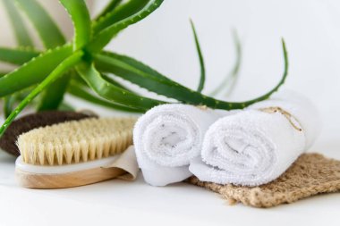 Evde cilt bakımı. Çevre dostu banyo ve spa aksesuarları..