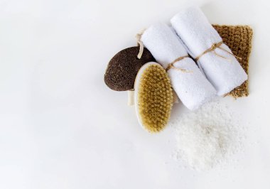 Evde cilt bakımı. Çevre dostu banyo ve spa aksesuarları..