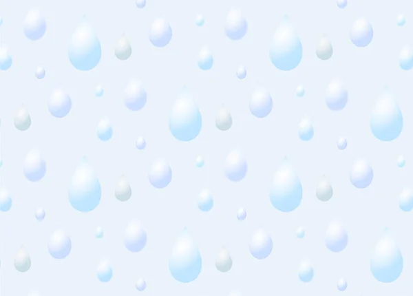 Gotas Agua Sin Costura Patrón Abstracto Dibujo Fondo Gris Azul — Vector de stock