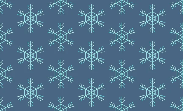 Sneeuwvlokken Winter Naadloze Textuur Patroon Blauwe Grafische Vlokken Donkerblauwe Achtergrond — Stockfoto