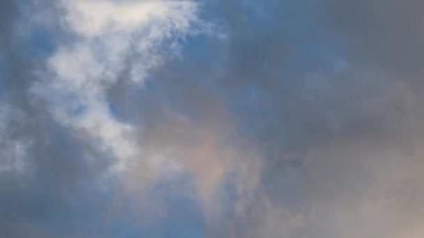 Dramáticas Nubes Del Cielo Ven Fondo Del Paisaje Nublado Puesta — Vídeos de Stock