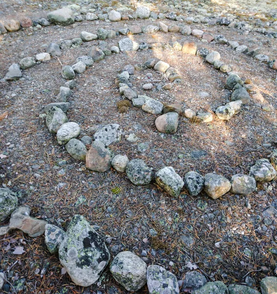 Espiral Cinza Granito Cinza Padrão Místico Rochas — Fotografia de Stock