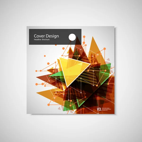 Linea astratta del triangolo. Brochure poster Flyer design Layout modello vettoriale in formato A4 — Vettoriale Stock