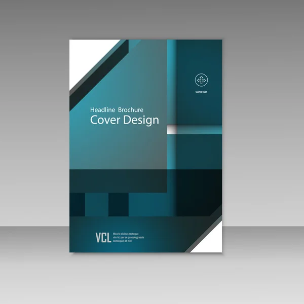 Vektor-Geschäftsbericht quadratische und geometrische Gestaltung des Covers. Layout der Geschäftsbroschüre, Coverdesign, Geschäftsbericht, Magazin oder Flyer — Stockvektor