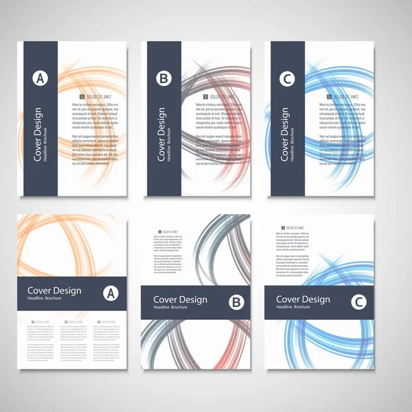 Brochure Business Template. Abstract vector achtergrond Wave ontwerp voor uw cover, boek, tijdschrift of presentatie — Stockvector