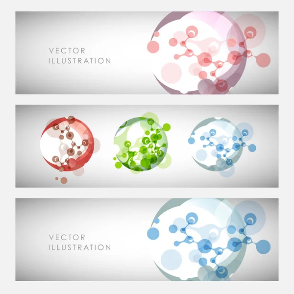 Abstract molecules design. Vector illustration — Stock Vector