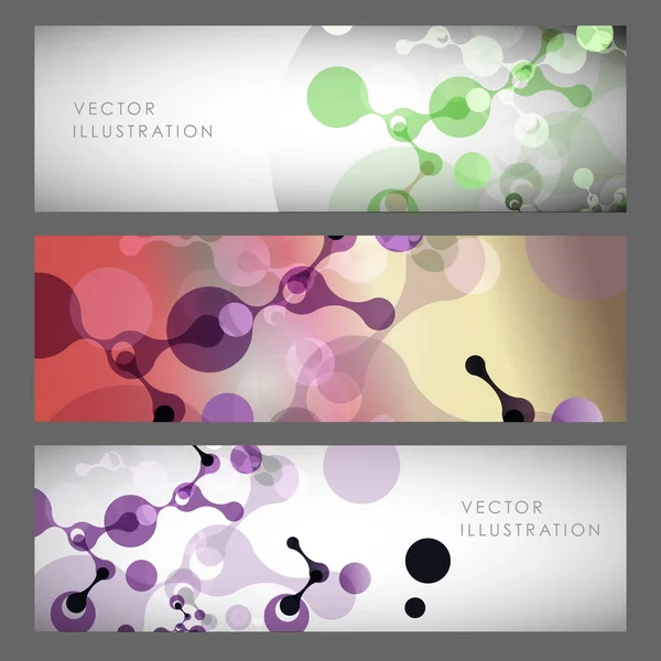 Diseño de moléculas abstractas. Ilustración vectorial — Vector de stock