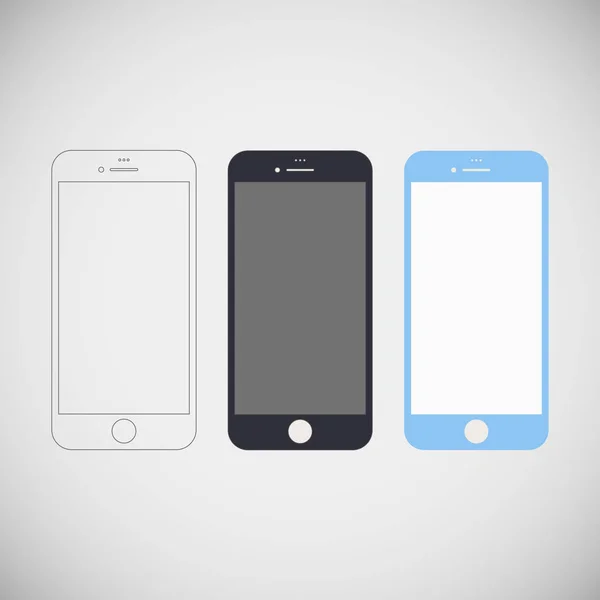 Eenvoudige vlakke telefoonpictogram — Stockvector