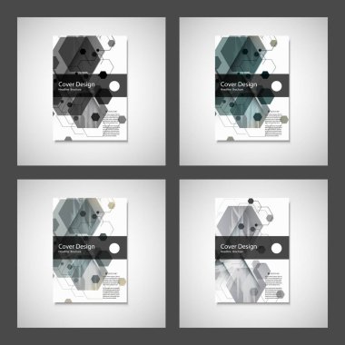 Faaliyet Raporu broşür broşür ve ilan şablon tasarım, kitap kapak tasarımı vektör. Soyut altıgen yaratıcı şablonu
