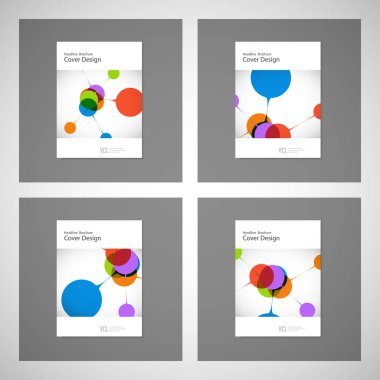 Soyut parlak basit teknoloji broşür şablonu. Bağlantı yapısı