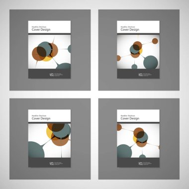 Soyut parlak basit teknoloji broşür şablonu. Bağlantı yapısı