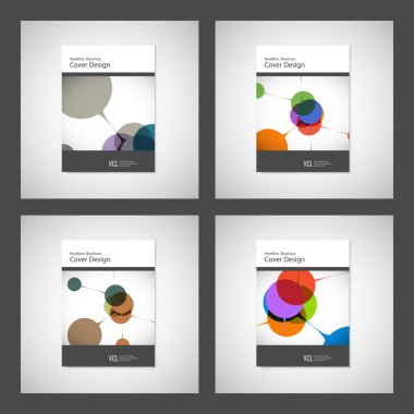 Soyut parlak basit teknoloji broşür şablonu. Bağlantı yapısı