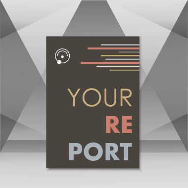 Raporunuz için vektör basit broşür tasarımı
