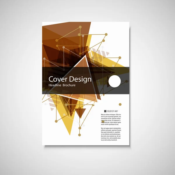 Абстрактный дизайн брошюры "Треугольник". Современная векторная иллюстрация — стоковый вектор