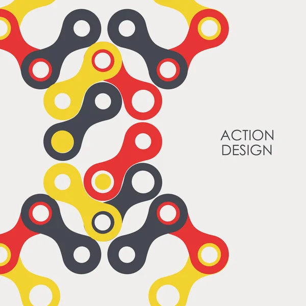 Vectorpatroon met abstracte figuren — Stockvector