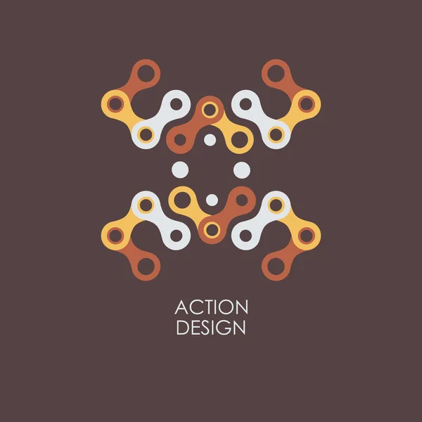 Patrón vectorial con figuras abstractas — Vector de stock